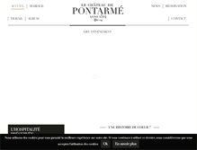Tablet Screenshot of chateaudepontarme.com